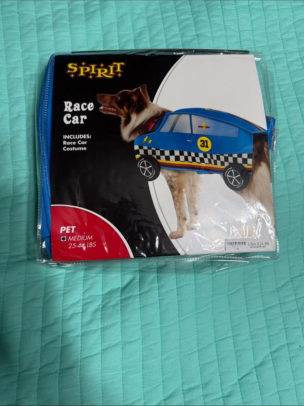 Spirit Blue Race Car Dog Costume (medium)